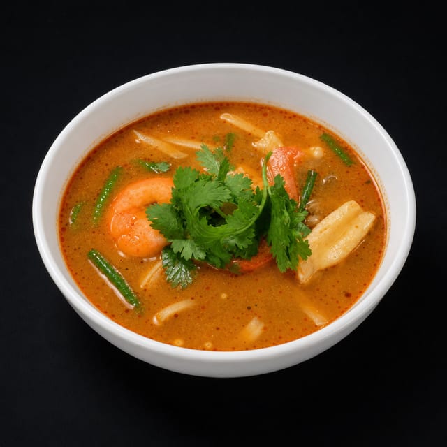 Tom Yum Seafood Soup.