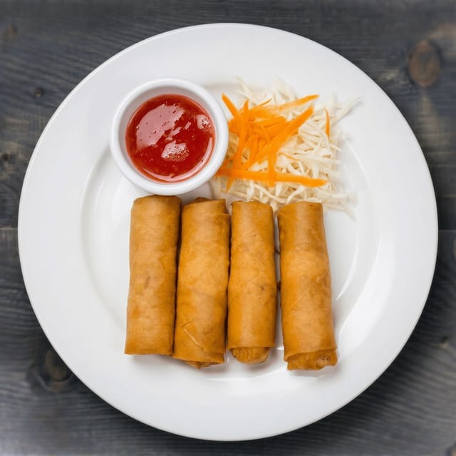 Veggie Fried Spring Rolls.